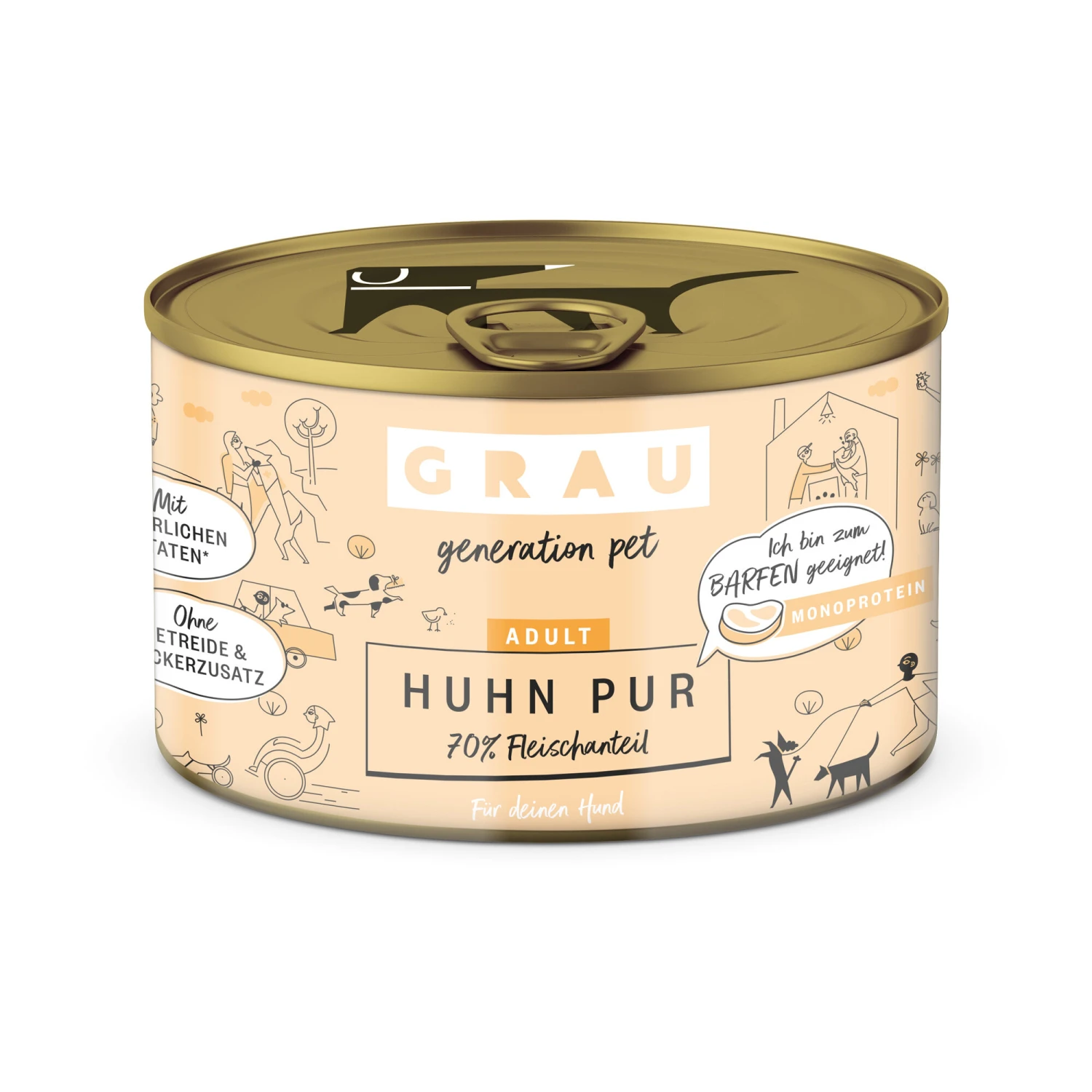 Grau Excellence Adult Puur Hondenvoer - Gevogelte - Blik - Afbeelding 3