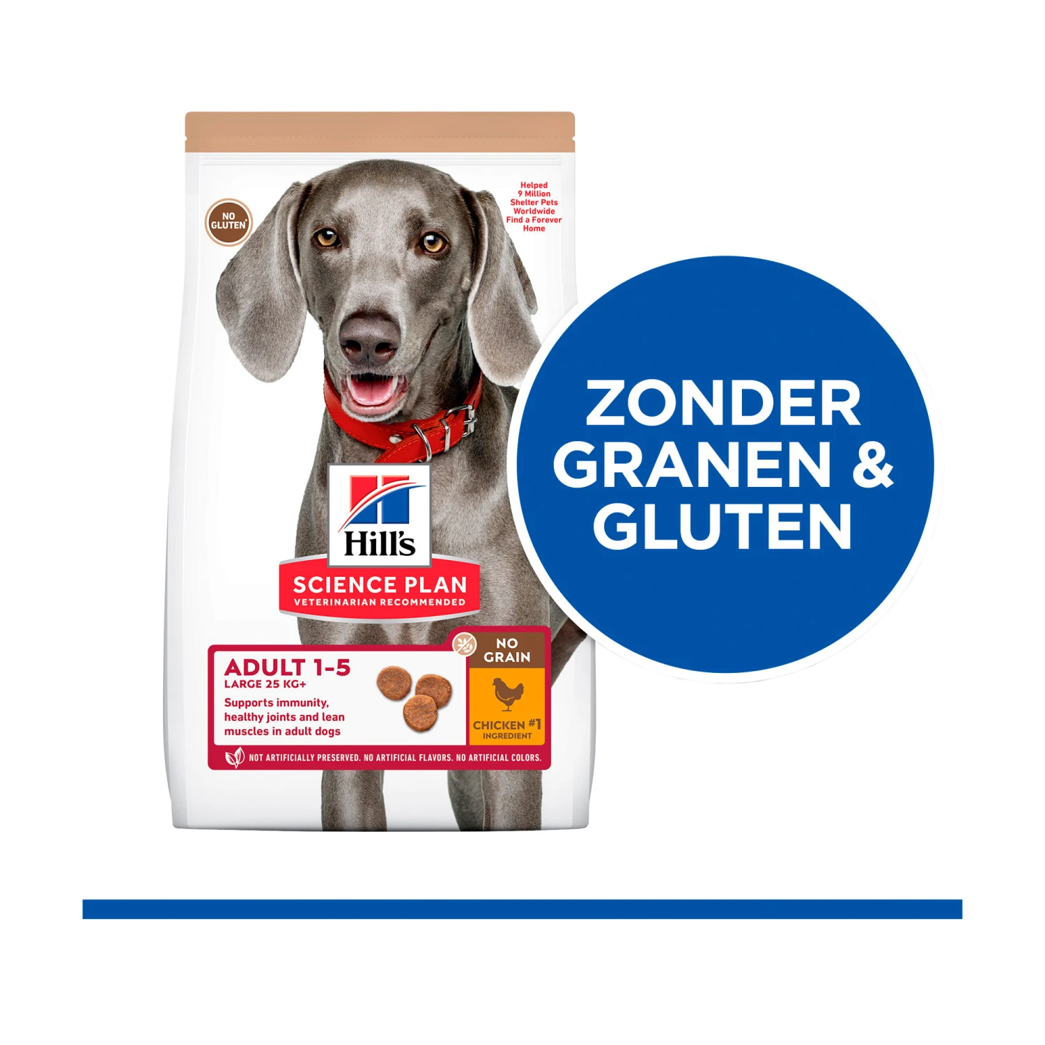 Hill's Science Plan No Grain Hondenvoer Kip - Adult Large - Afbeelding 2