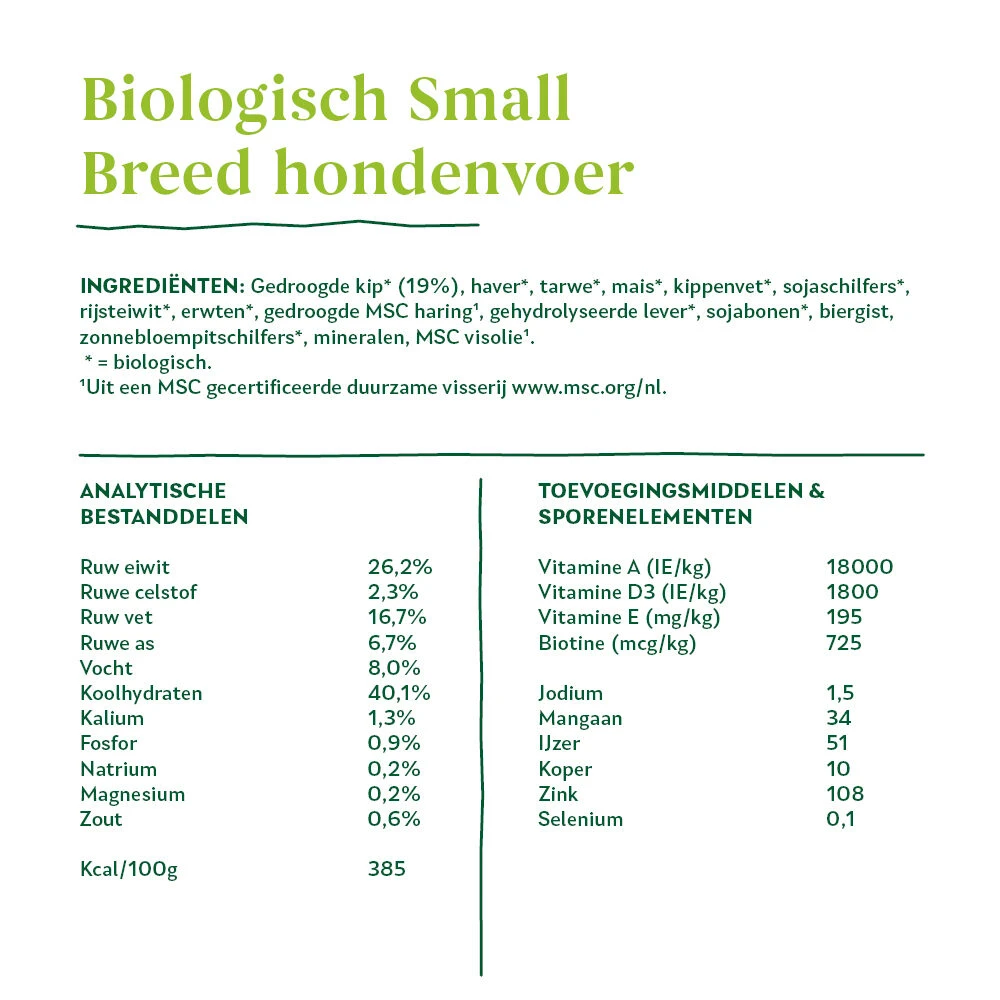 Yarrah - Droogvoer Hond Voor Kleine Rassen Bio - Afbeelding 5